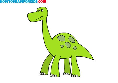 How to Draw a Simple Dinosaur - Easy Drawing Tutorial For Kids