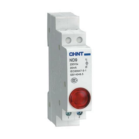 Chint Din Rail Mount Led Signal Lamp Nd Series Ac V Indicating