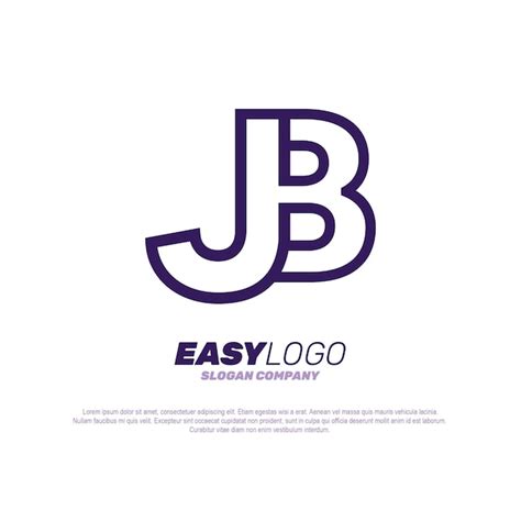 Jb Monogramm Logo Premium Vektor