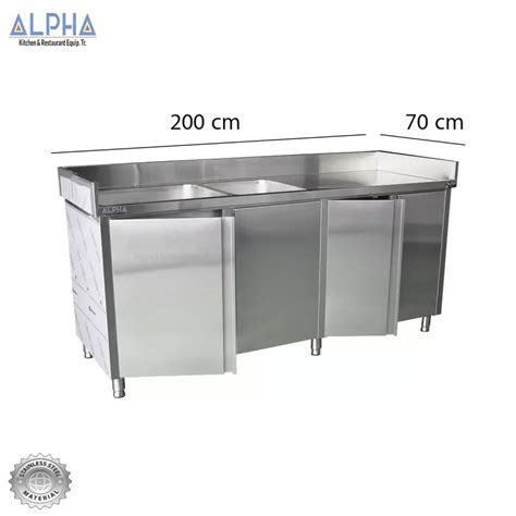ss cabinet  double sink alpha factory uae