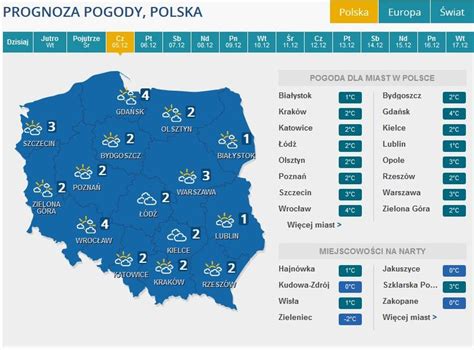 Prognozy Na Razie S Onecznie Pod Koniec Tygodnia Zrobi Si Zimowo