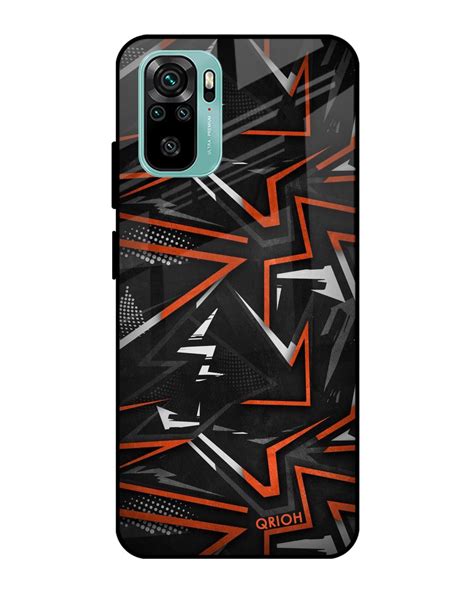 Buy Abstract Printed Premium Glass Cover For Xiaomi Redmi Note 10S