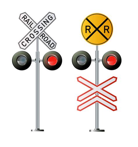 Railroad Crossing Sign Illustrations Royalty Free Vector Graphics