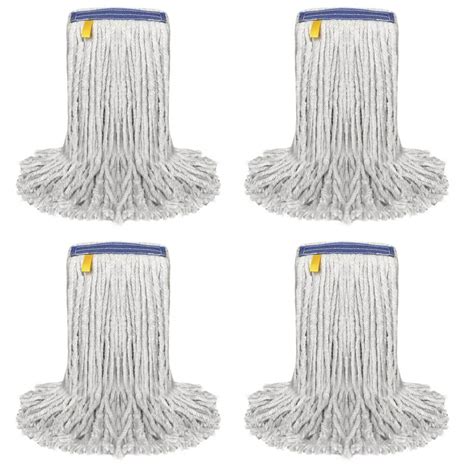 Kleen Handler 1 25 In Cut End String Mop Cotton Mop Head Refill 16 Oz Natural 4 Pack Khes