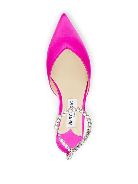 Jimmy Choo Saeda Crystal Embellished Pumps Pink Farfetch Uk