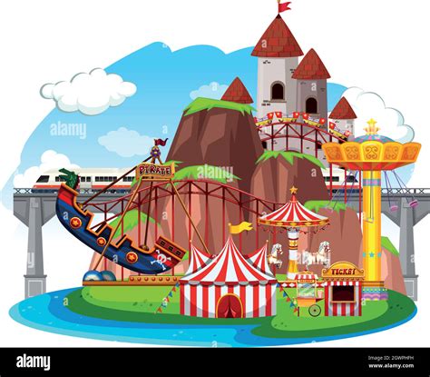 Cartoon Circus Tent Isolated On Stock Vector Images Alamy