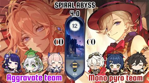 C0 Yae Miko Aggravate C0 Lyney Mono Pyro Spiral Abyss 4 0 Floor