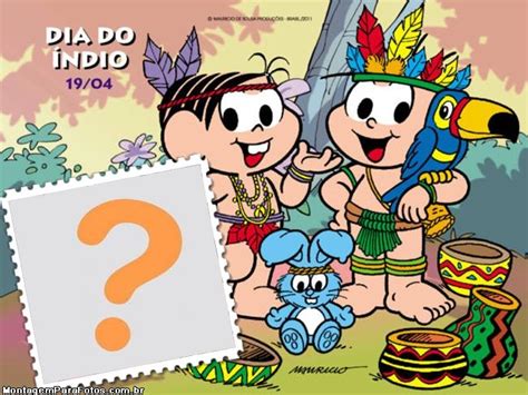 Índio Da Turma Da Mônica - Dia do Índio Turma da Mônica | Colagem de Foto