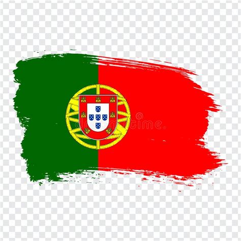 Vlag Portugal Van Kwaststreken Vlag Portugese Republiek Op Transparante