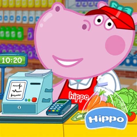 Supermarket Cashier Hippo By Oculist