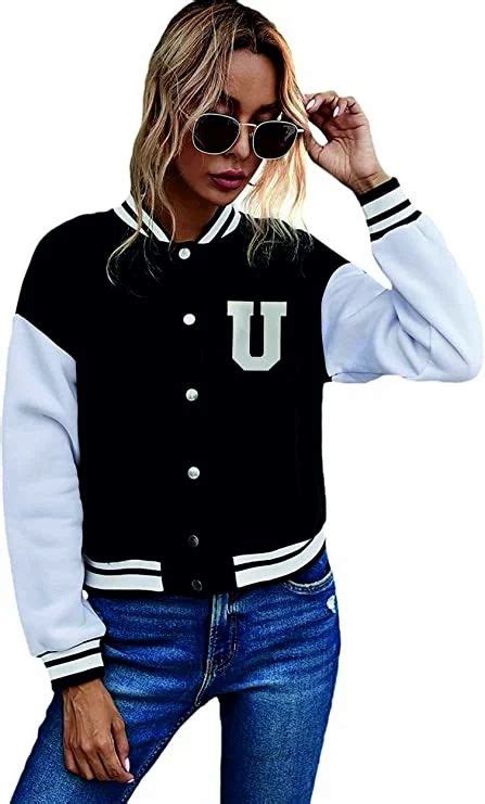 Crop Drop Shoulder Letterman Varsity Jacket For Women At Rs 999 00