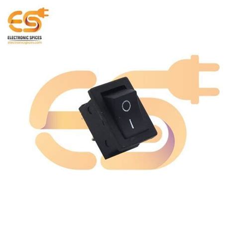 Kcd B A V Ac Black Color Pin Spst Small Plastic Rocker Switch