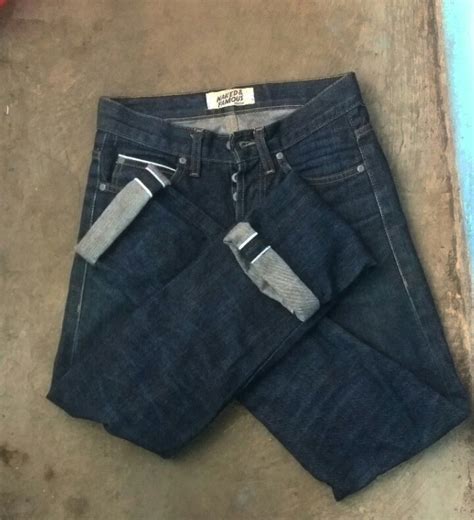 Naked And Famous Left Hand Twill Selvedge Fesyen Pria Pakaian