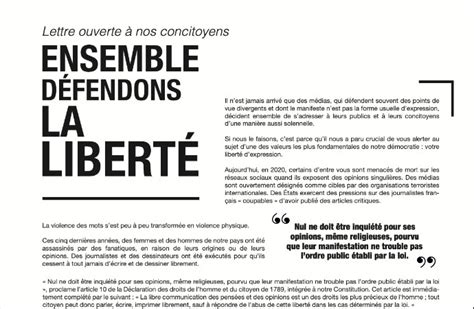 Tribune Ensemble Défendons La Liberté