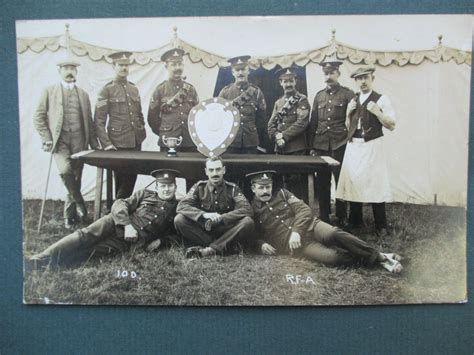 Royal Field Artillery With Winners Shield Postcard Dated 1914 Ebay