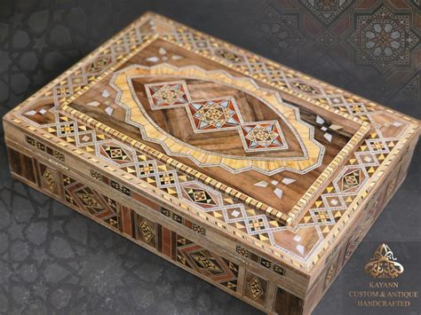 Luxury Wooden Jewelry Box / Handmade Box Inlaid With Mother of - Etsy