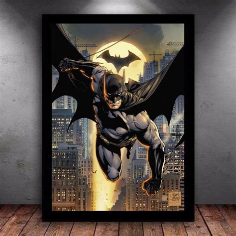 Quadro Decorativo Batman DC Comics Moldura E Vidro Faz A Boa