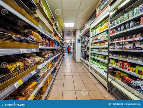 Tesco Supermarket In London Hdr Editorial Photography Image Of Aisle