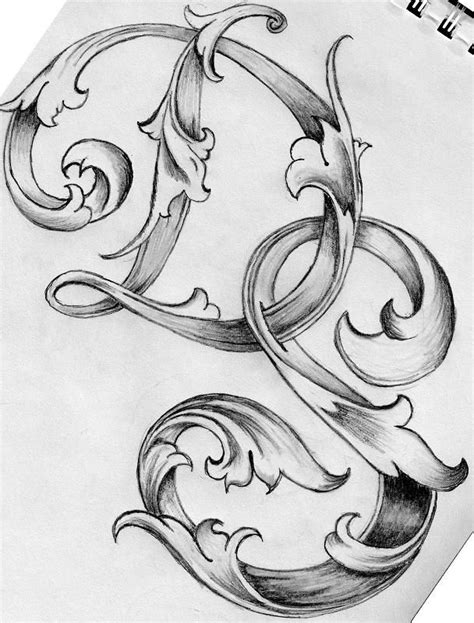 Deviant Art Leaf Script Capitals Tattoo Lettering Fonts Hand