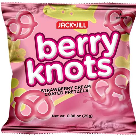 Jack N Jill Berry Knots Strawberry Cream Coated Pretzels 28g