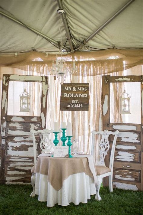 Top 20 Rustic Country Wedding Sweetheart Table Ideas Deer Pearl Flowers Part 2