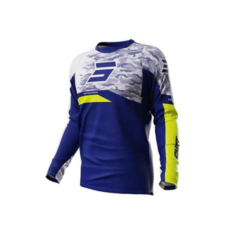 Maillot Shot Devo Matrix Bleu Moto Privee