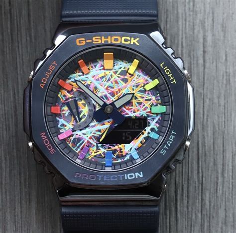 Casio G Shock Casioak Blue Freak Rainbow By The Dial Artist 2022 — Watch Vault