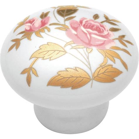 Hickory Hardware English Cozy 1 12 In Whitegold Rose Cabinet Knob