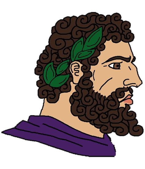 An Image Of A Man With Long Curly Hair And Beard Wearing Leaves On His Head