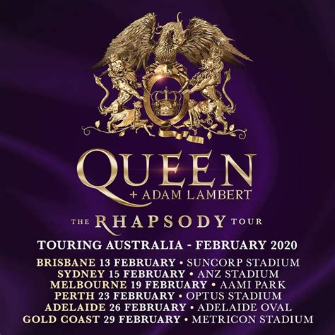 Queen And Adam Lambert Heading To Australian Stadiums In 2020 The Rockpit