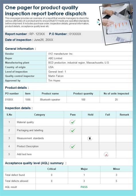 Top Quality Inspection Report Templates With Samples And Examples