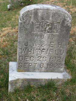 Edna Whitfield 1921 1922 Memorial Find A Grave