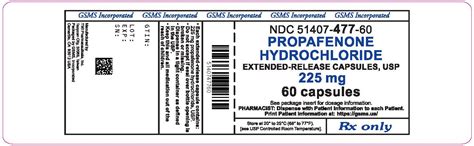 Dailymed Propafenone Hydrochloride Propafenone Capsule Extended Release