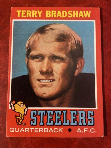 Terry Bradshaw Topps Football Rc Rookie Card Pittsburgh