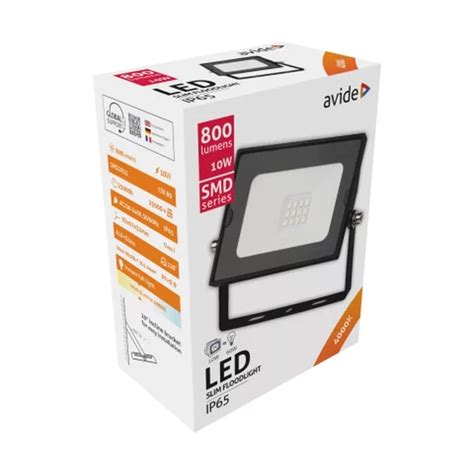 Avide LED Reflektor Slim SMD 10W NW 4000K HUFBAU Bnfshop Hu