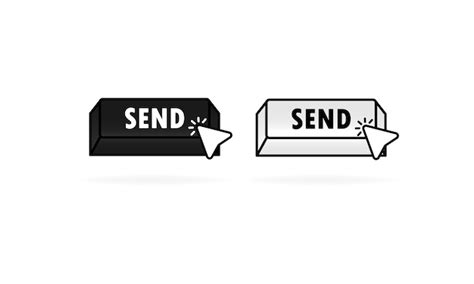 Premium Vector | Send button icon set with cursor, pointer. vector ...