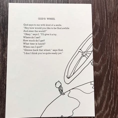 Vintage Pages Shel Silverstein Gods Wheel Poem And Illustration Divine