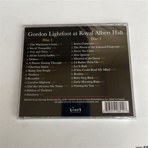 At Royal Albert Hall By Lightfoot Gordon CD 2023 For Sale Online EBay