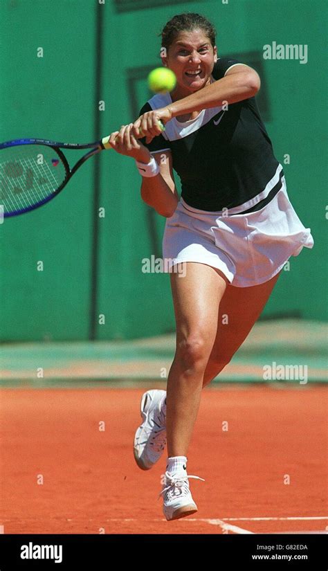 Tennis. French Open Tennis. Monica Seles, USA Stock Photo - Alamy