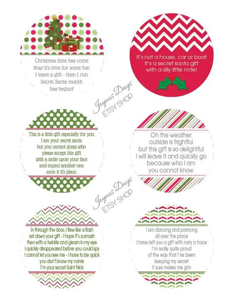 25 Printable Secret Santa Notes Artofit