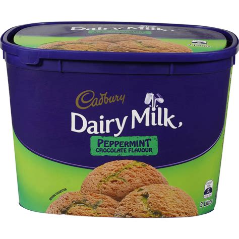 Cadbury Dairy Milk Peppermint Chocolate 2l Tub Woolworths