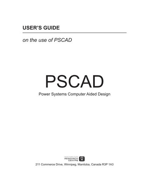 Pdf Pscad User Guide V4 3 1 Dokumentips