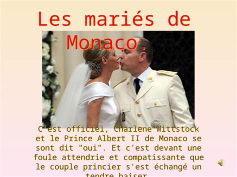 Ppt Cest Officiel Charlene Wittstock Et Le Prince Albert Ii De