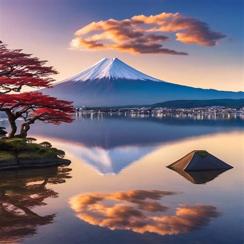 Premium Photo Mount Fuji Reflection Lake Kawaguchi Serene Iconic