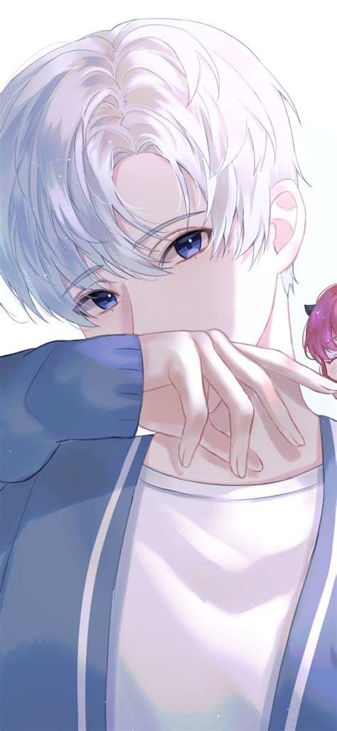 White Hair Anime Boy