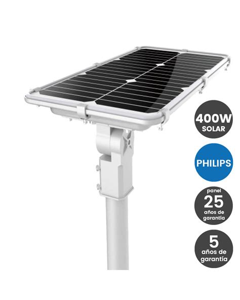 Farola Led W Solar Profesional Lm W Con Sensor De Movimiento