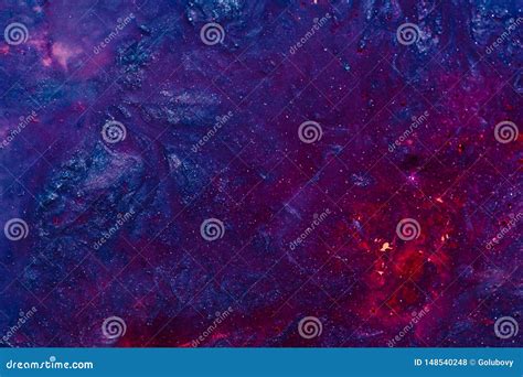 Abstract Blue Purple Cosmic Paint Art Background Stock Photo Image Of