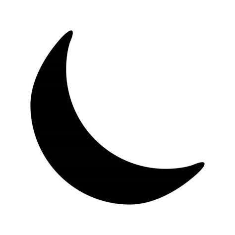 Silhouette Of A How To Draw A Half Moon Illustrations, Royalty-Free ...