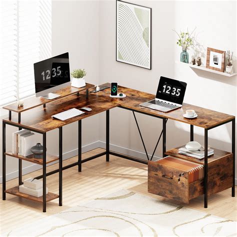 Snapklik Huuger L Shaped Computer Desk