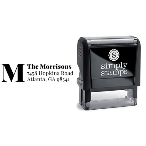 Elevated Monogram Address Stamp - 904 Custom